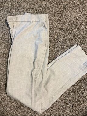 H&M Light Gray Women's Trousers - Tailored Straight Leg
